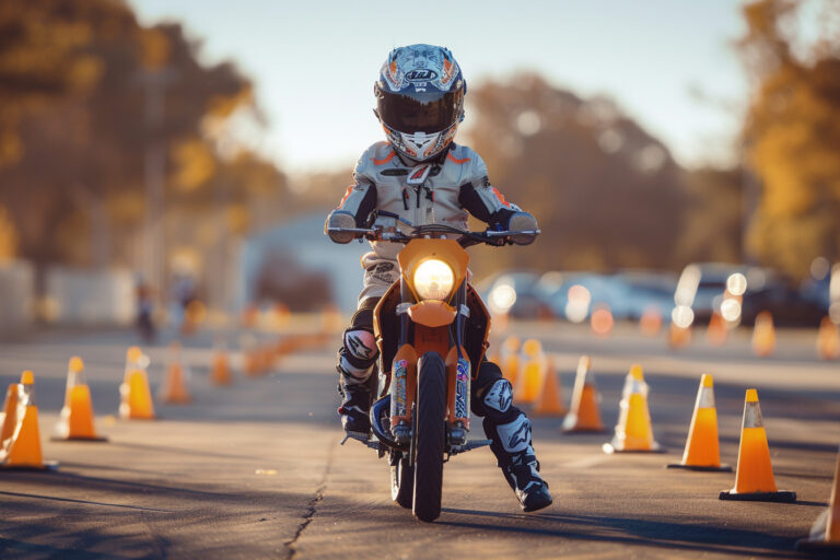 What safety measures should be considered when learning to ride a motorcycle?