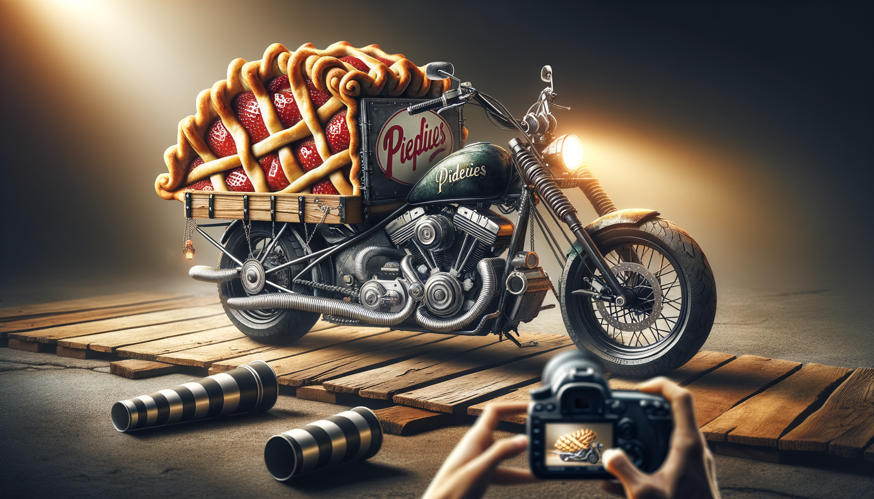 discover the one-of-a-kind concept delivered by the 'pie wagon' custom motorcycle