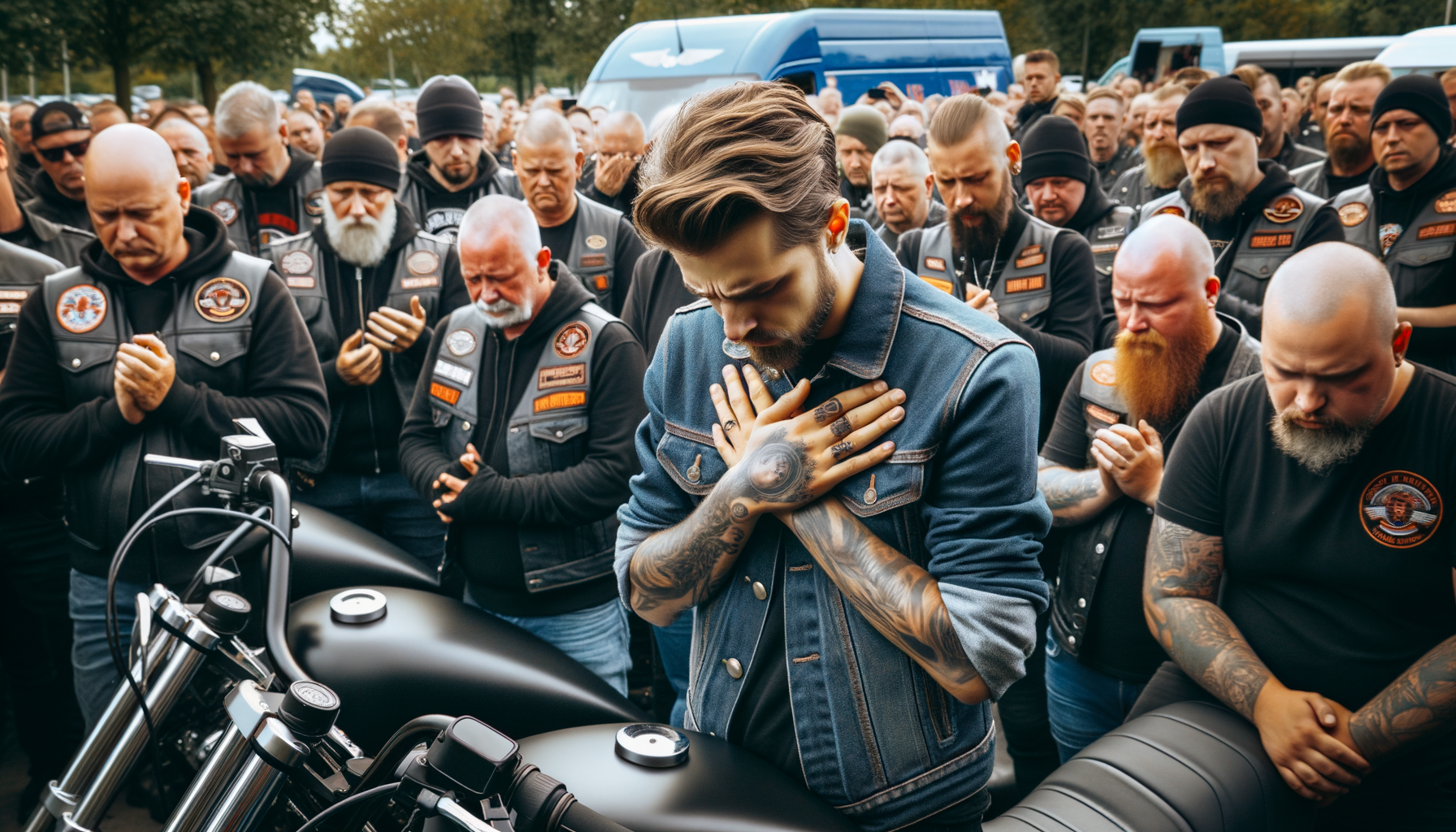 grieving the loss of loved ones: funerals held for bikers in a touching ceremony