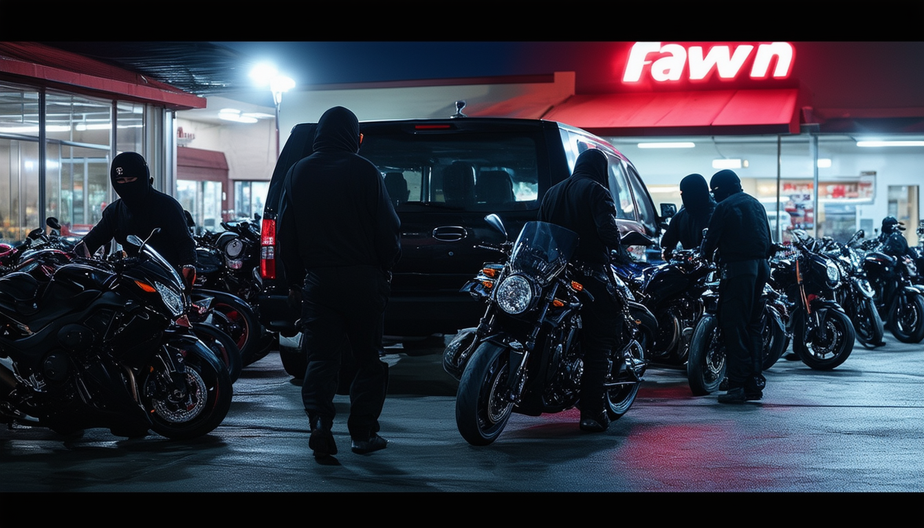 discover the chilling details of a daring motorcycle heist in fawn township where thieves made away with bikes valued at $60,000 from a local business. read on for the latest updates on this brazen crime and the search for the culprits.