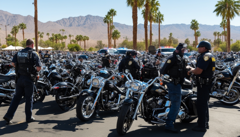 over 1,000 members of the mongols motorcycle club gathered in palm springs, resulting in a significant police presence and 23 arrests. this event highlights ongoing tensions and law enforcement efforts in the region, shedding light on the dynamics of motorcycle clubs.