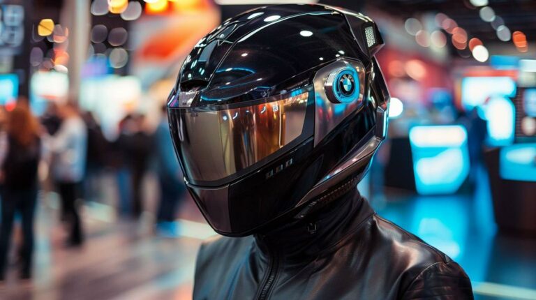 BMW show a heads-up-display helmet at CES