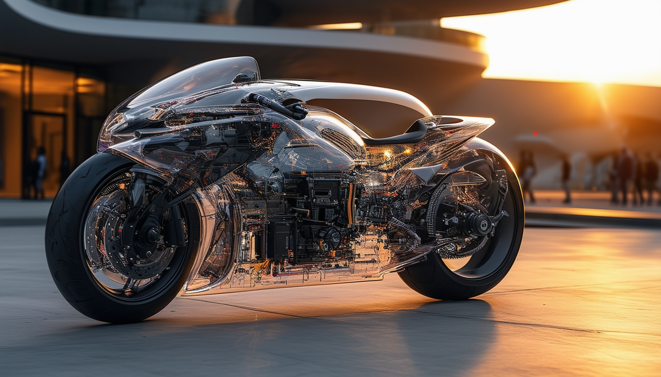 discover dab motors' innovative transparent motorcycles, a groundbreaking leap in design that merges technology and aesthetics. experience the future of mobility with these unique, eye-catching bikes that challenge conventional norms.