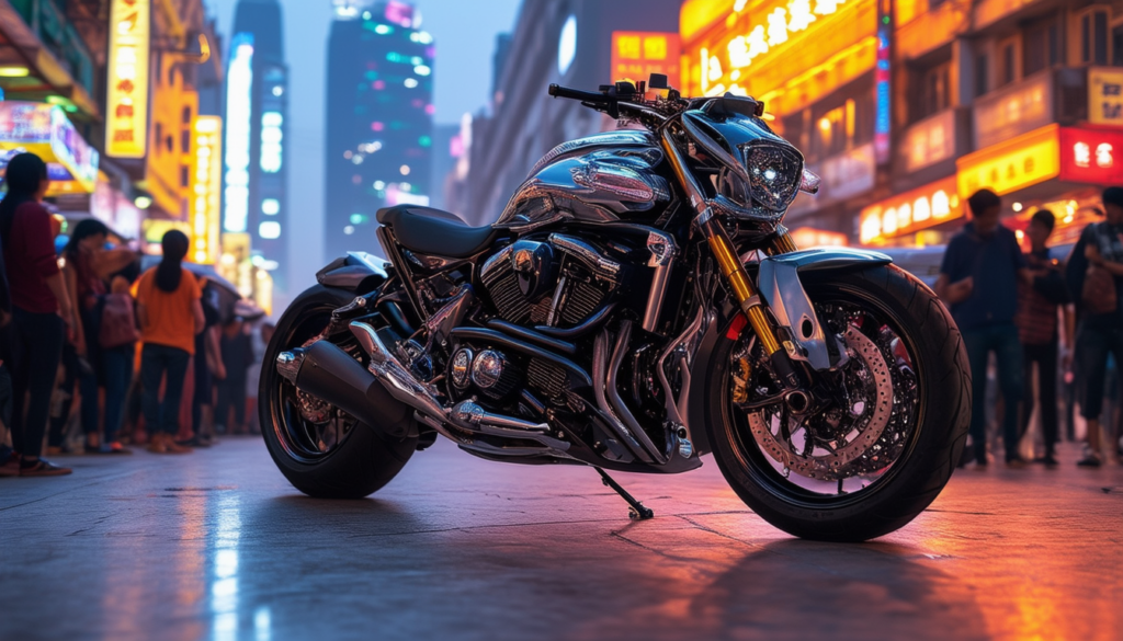 discover china's latest innovation: a stunning 8-cylinder motorcycle that challenges the norms with its price exceeding that of many cars. explore the blend of power, design, and exclusivity in this groundbreaking two-wheeler.