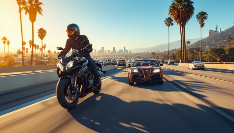 discover how motorcycle riding can significantly cut down travel time in los angeles, navigating through the city's notorious traffic jams with ease. explore the benefits of two-wheeled commuting in the city of angels.