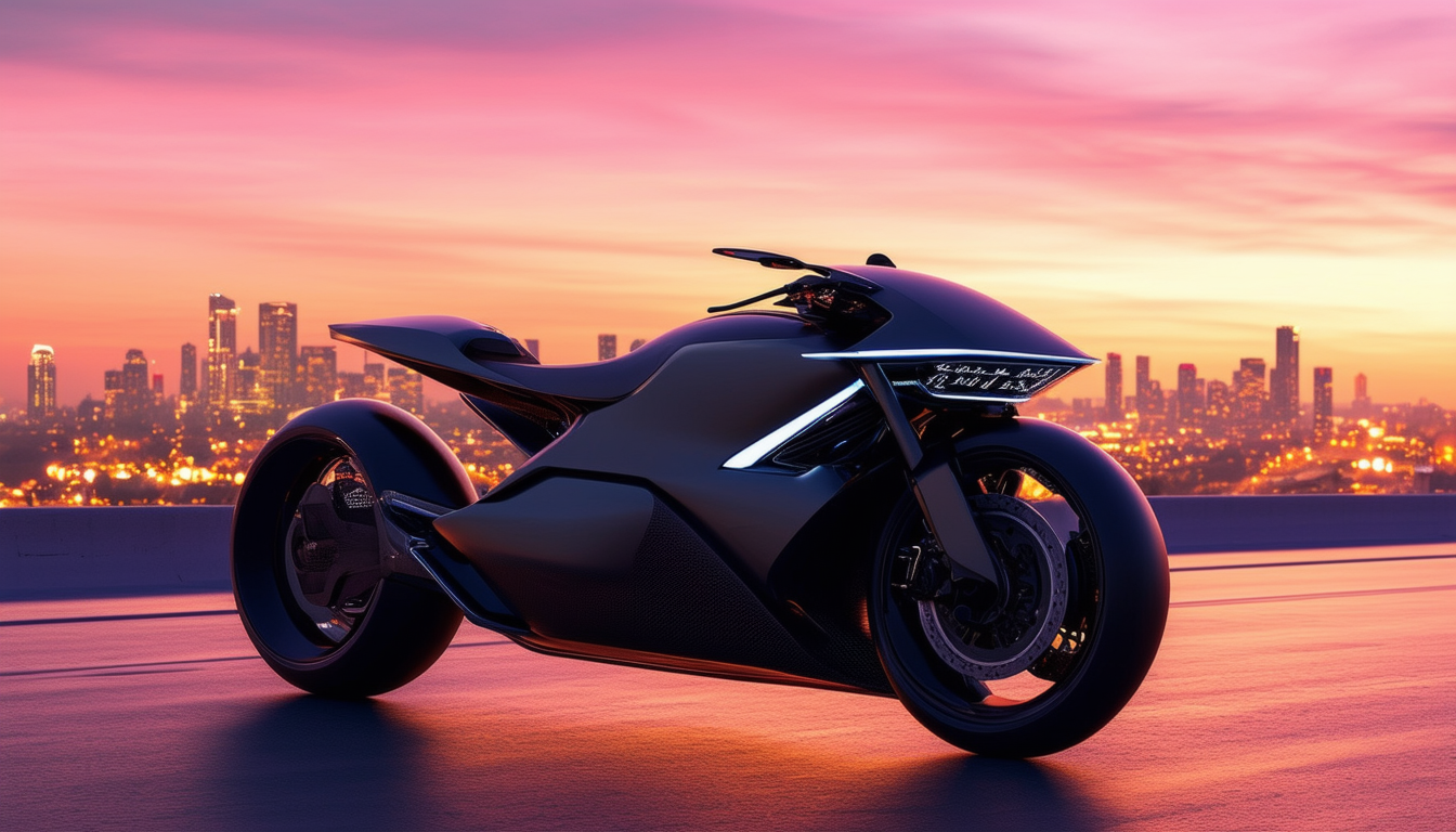 discover the newly unveiled futuristic electric motorcycle that promises a high-speed ride with cutting-edge design. experience the thrill of advanced technology combined with sleek aesthetics, making this bike a glimpse into the transportation of tomorrow.